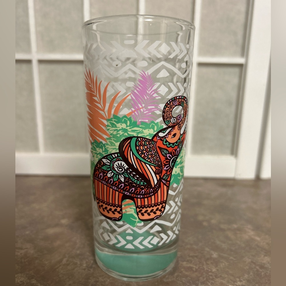 TMD Holdings Mandala Elephant Glasses 12 oz Set of 3 - Picture 4 of 9